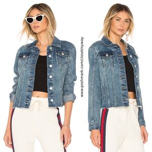 BLANKNYC Trucker Raw Hem Denim Jacket